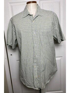 XXL / Timberland Short Sleeve Button Down Shirt Men's Green / 100% Cotton ( 2D1)